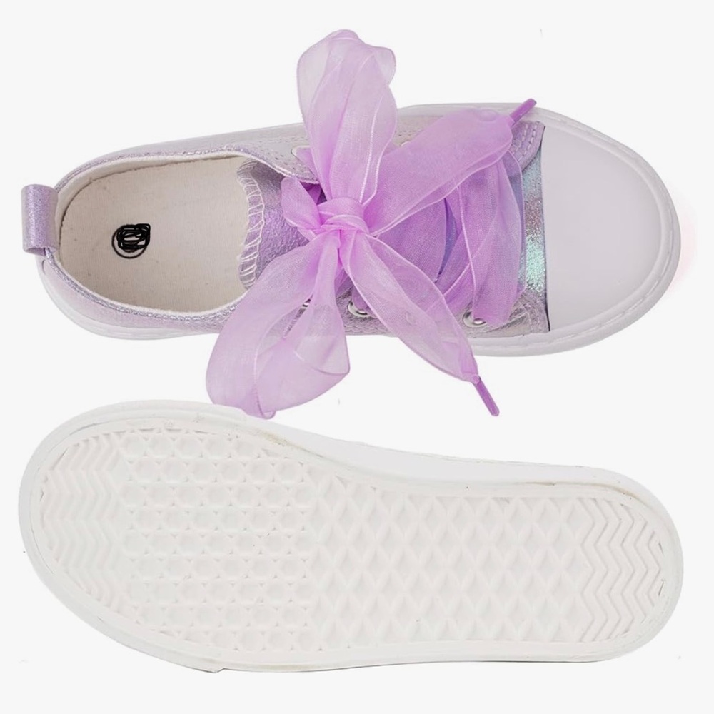 HugRain Toddler Girls Kids Sparkle Fashion Outdoor Walking Sneakers size 2